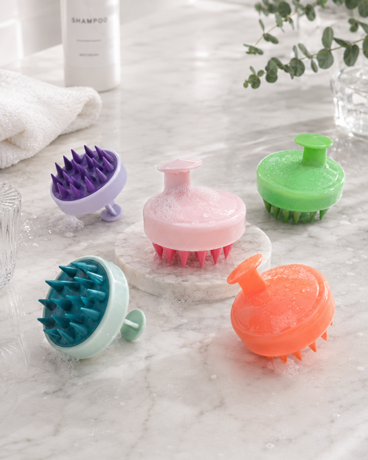 Brosse massante Cuir Chevelu - Stimule la Pousse et Détente