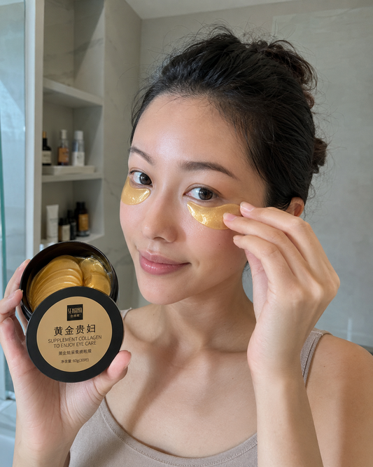 Masque Yeux Or & Collagène – Lot de 60 | Soin Contour des Yeux