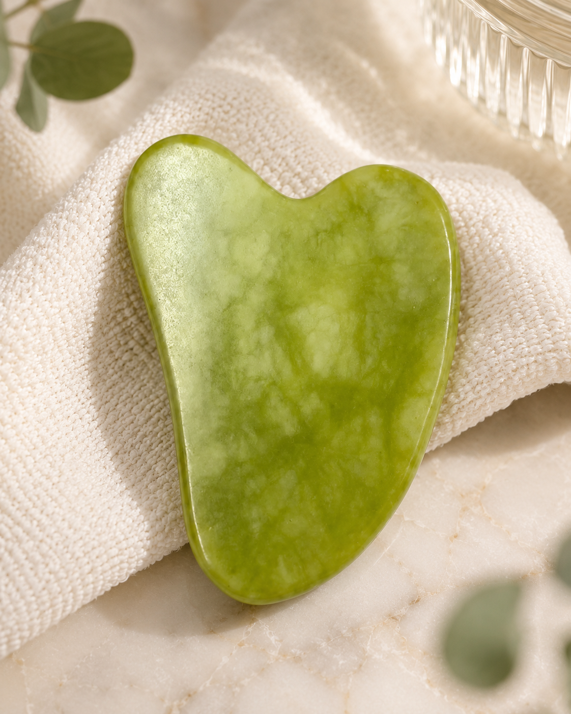 Rouleau de Jade Naturel & Gua Sha – Massage Visage Lifting Anti-Rides