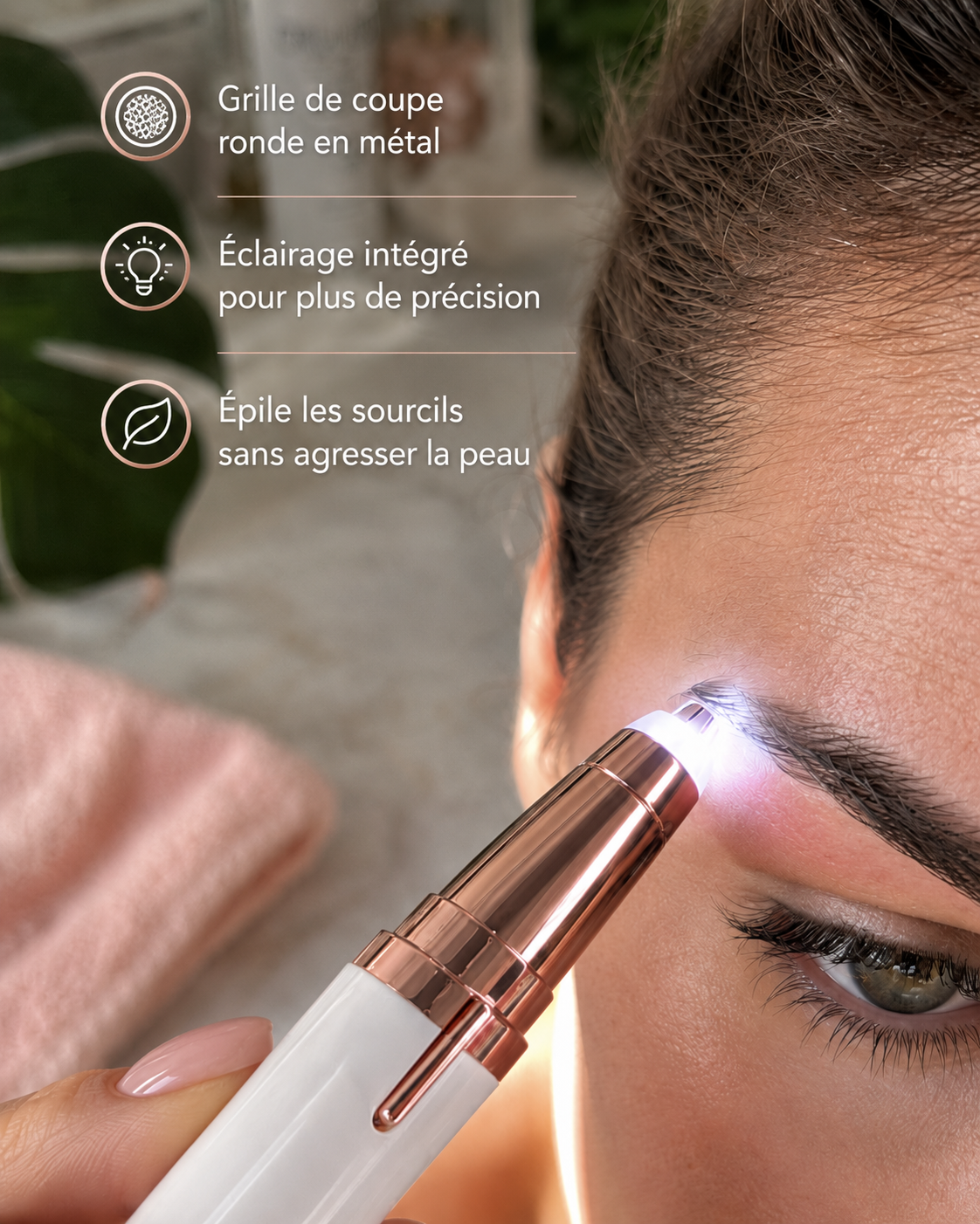 Épilateur Électrique Sourcils & Visage – Résultat Parfait en Quelques Secondes !