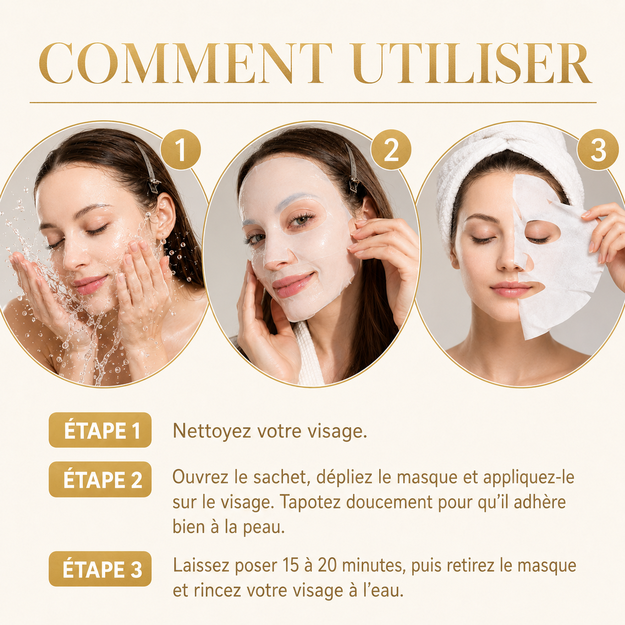 Masque Visage Collagène Anti-Âge – Hydratant, Lissant & Éclat (Cosmétiques Coréens)