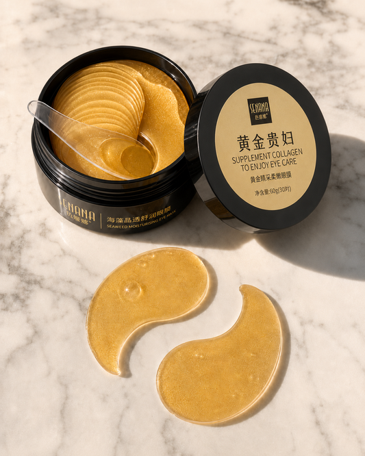 Masque Yeux Or & Collagène – Lot de 60 | Soin Contour des Yeux