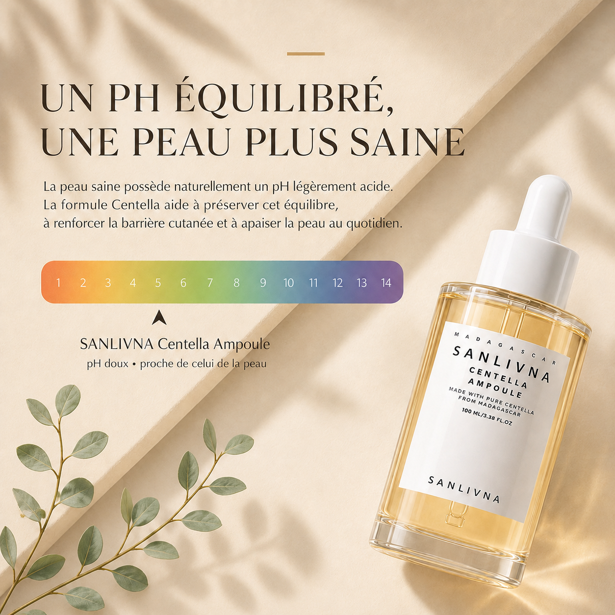 Ampoule Visage Centella Asiatica Madagascar – Sérum Hydratant & Apaisant 100ml